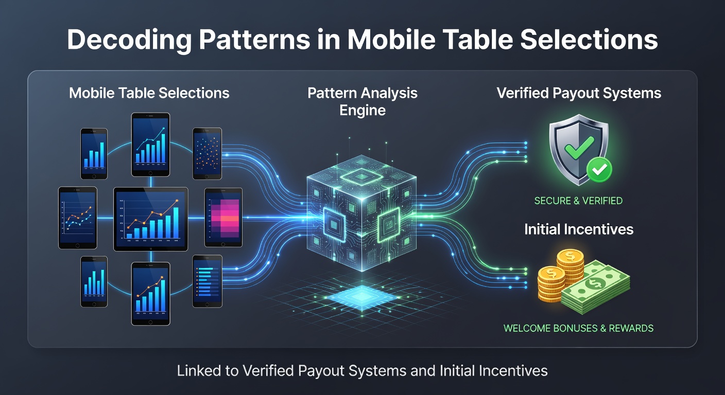 Mobile casino table game selection screen displaying blackjack and roulette options alongside verified payout indicators and welcome bonus details