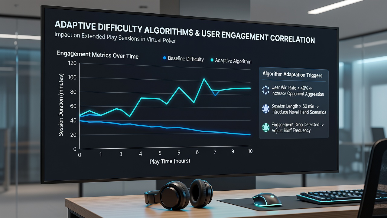 Chart displaying user engagement metrics tied to adaptive poker algorithms on certified platforms