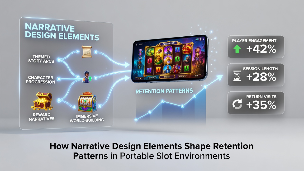 Mobile slot interface displaying narrative character progression and story milestones during gameplay