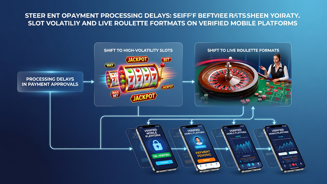 Mobile casino interface showing payment processing and game selection options