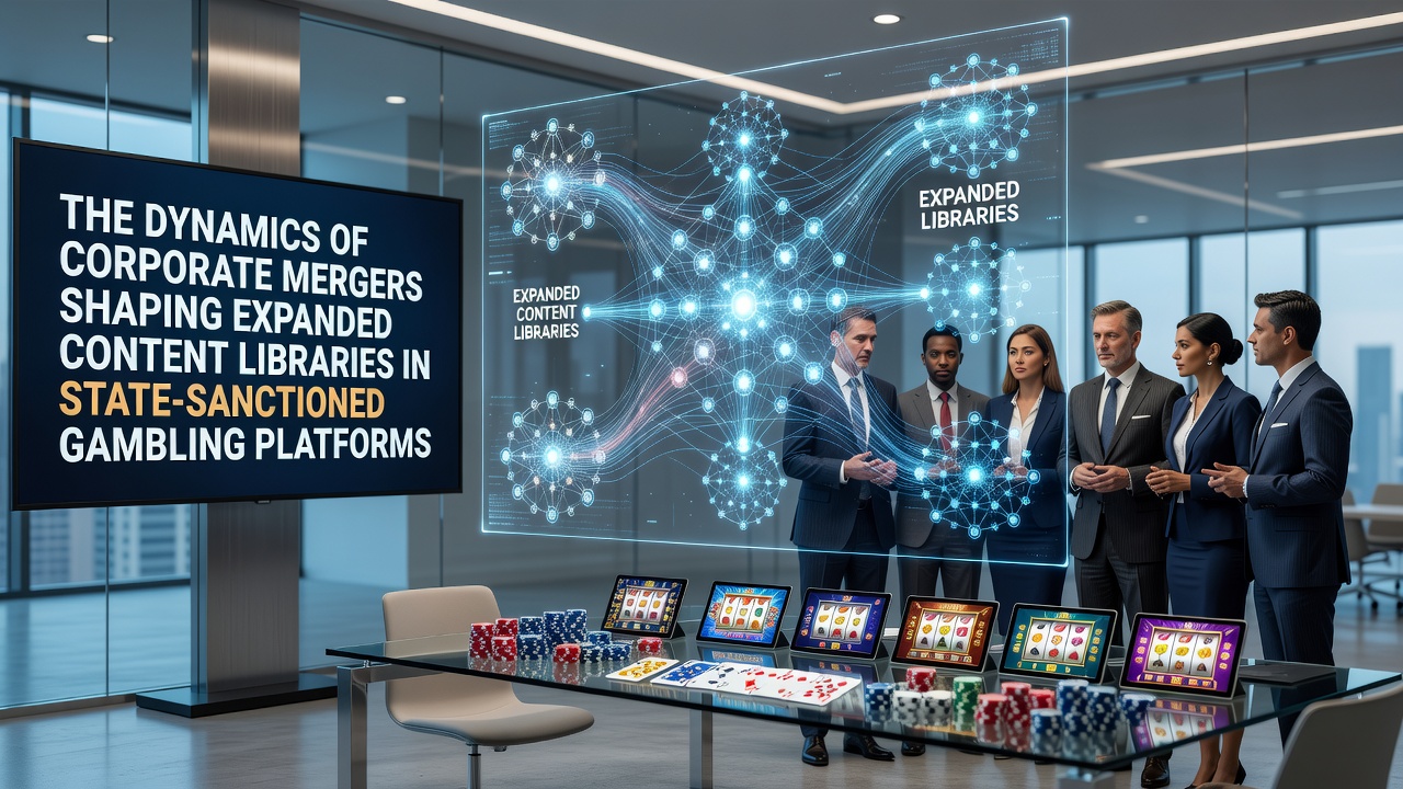 Corporate merger activity influencing game content expansion in regulated gambling environments