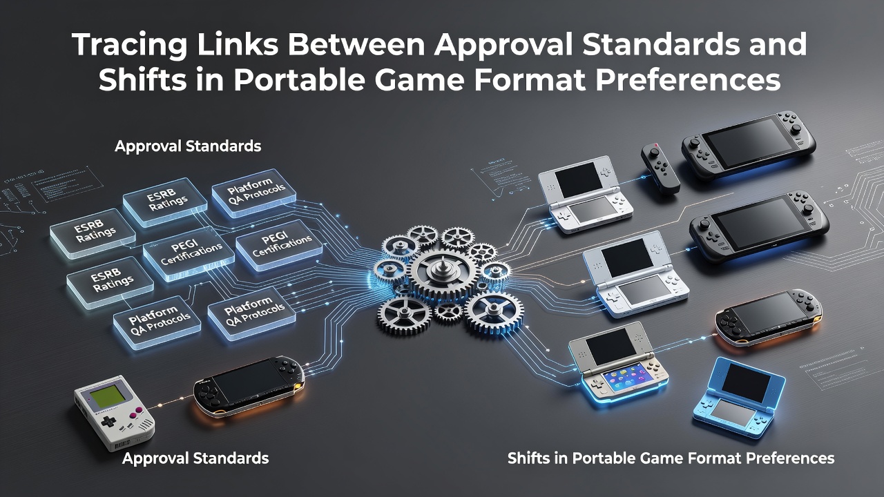 Infographic mapping certification processes to evolving mobile game format trends across regulated markets